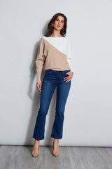 T-Tahari Colorblock Rib Sweater