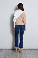 T-Tahari Colorblock Rib Sweater