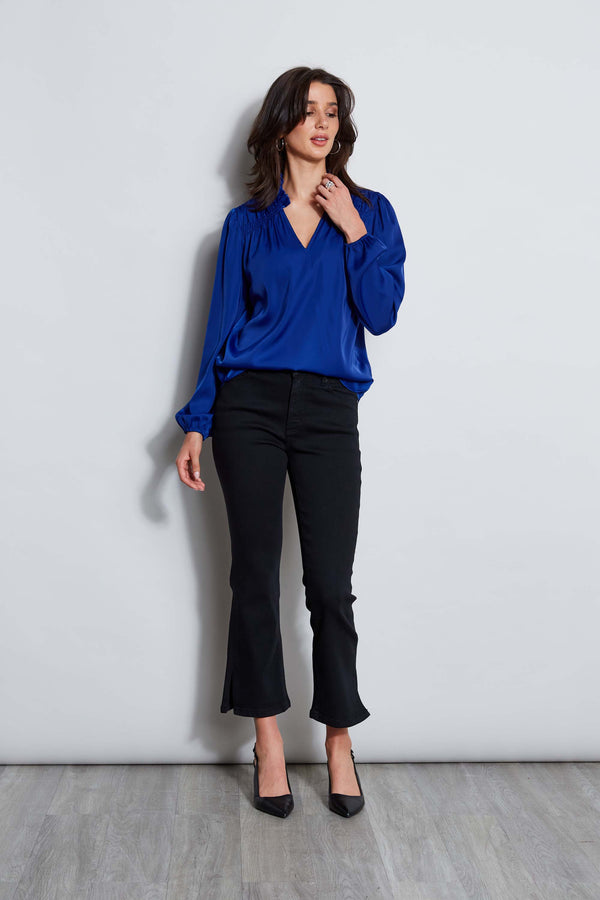 Tahari 28" Micro Flare Slit Jeans