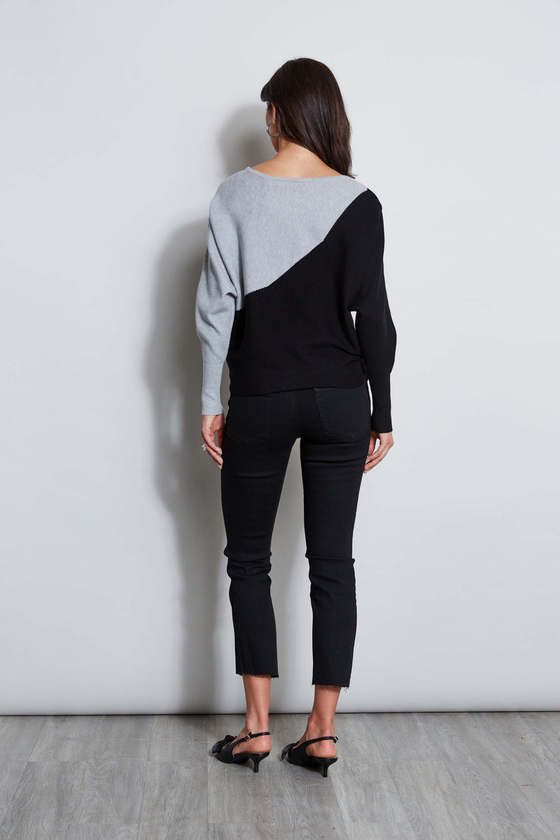 T-Tahari Colorblock Rib Sweater