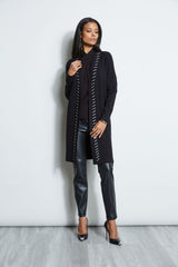 T-Tahari Long Stitched Cardigan