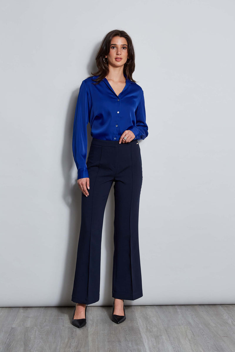 T-Tahari Satin Long Sleeve Button Down Shirt