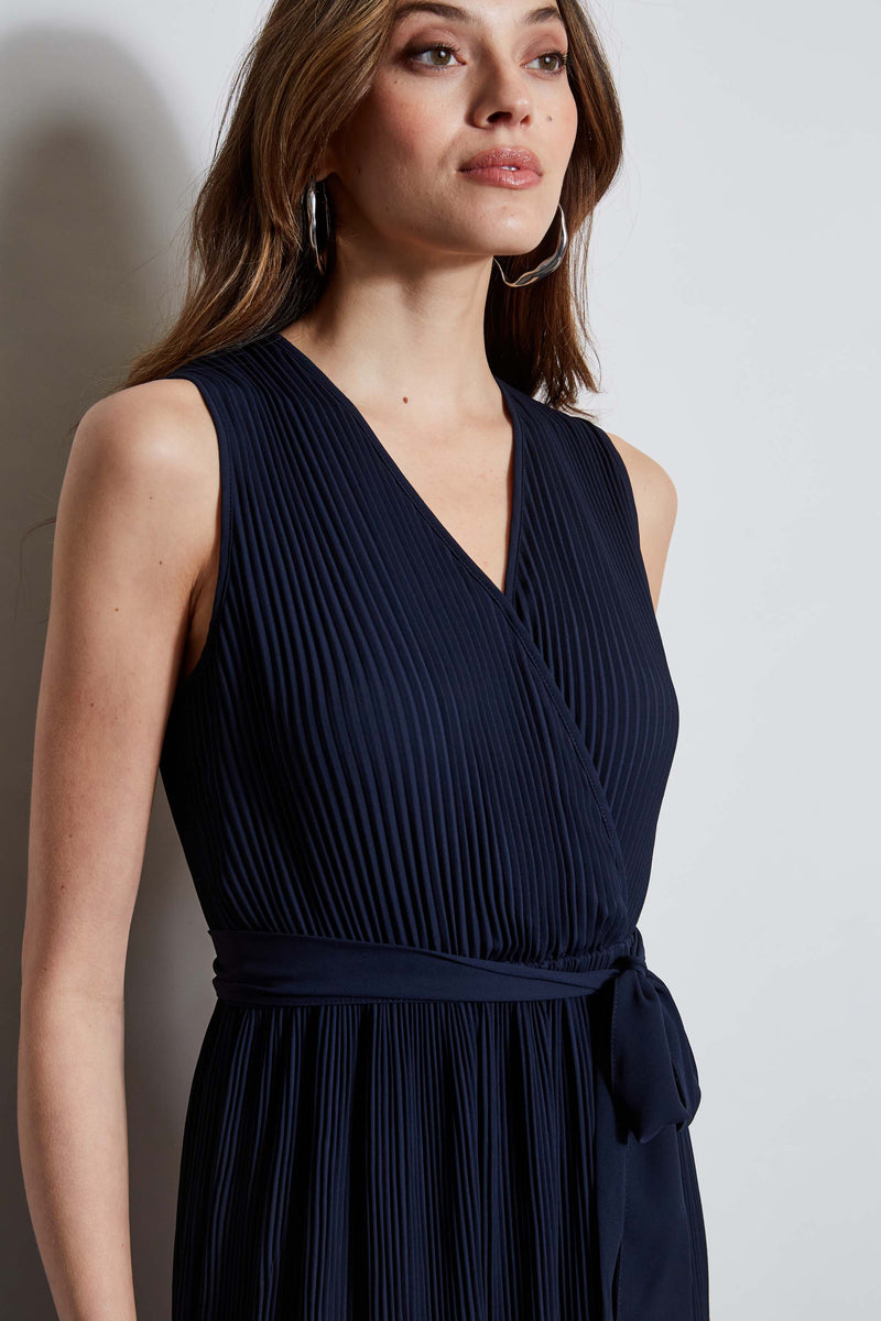 Navy wrap midi dress best sale