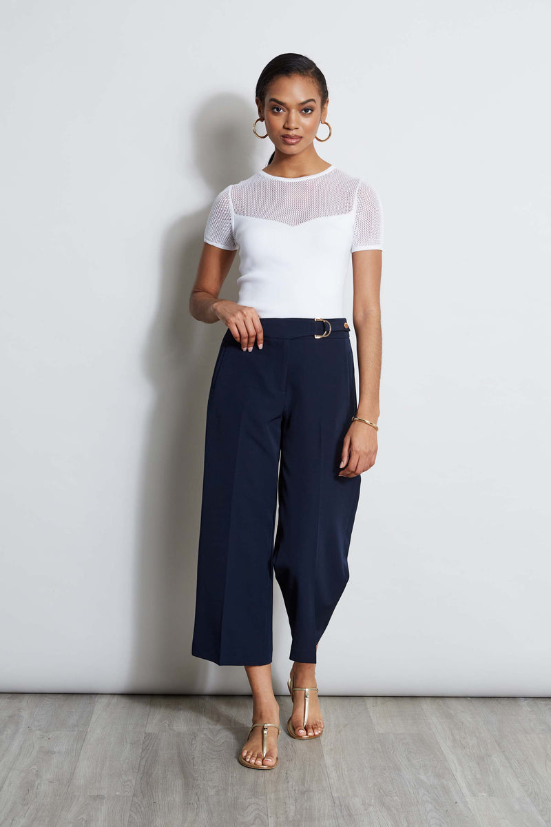 T-Tahari Cropped Wide Leg Pant