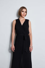 T-Tahari Pleated Jumpsuit