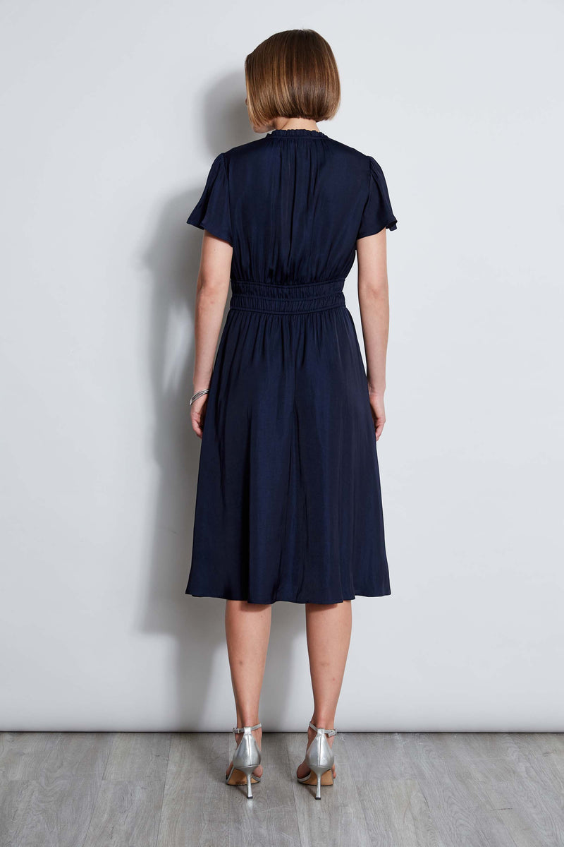 T-Tahari Flutter Sleeve Midi Dress