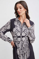 T-Tahari Paisley Shirt Dress