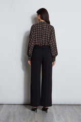 T-Tahari Scuba Crepe Wide Leg Belted Pant