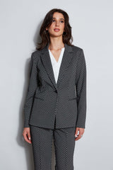 T-Tahari Deco Diamond Knit Jacquard Blazer