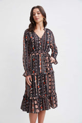 T-Tahari Tiered Garden Dress