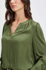 T-Tahari Split Neck Shirt