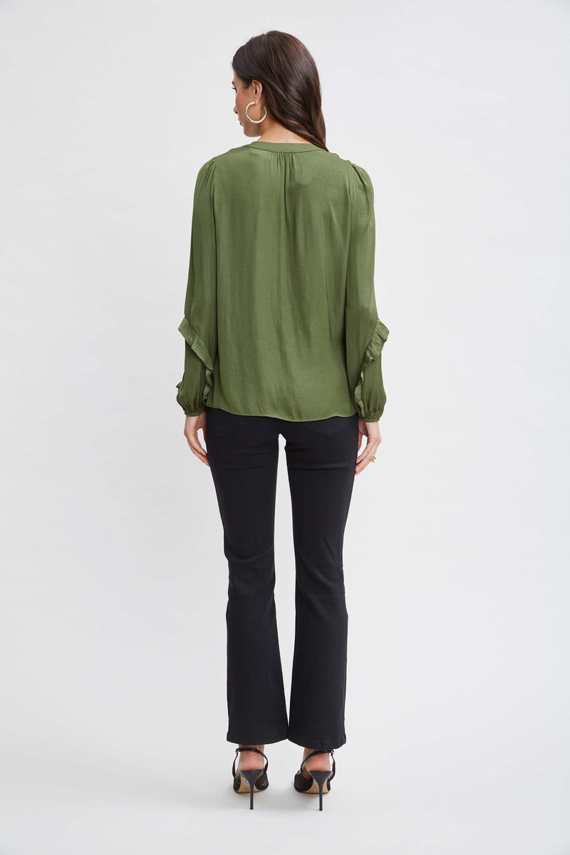 T-Tahari Split Neck Shirt