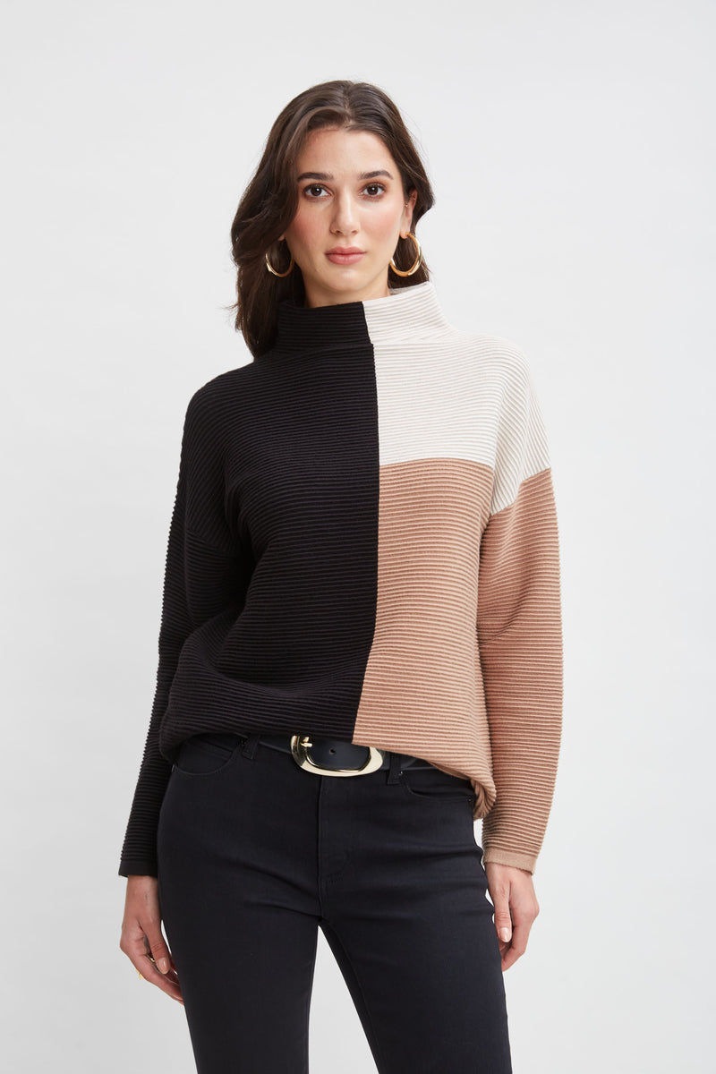 T-Tahari Three Tone Colorblock Sweater