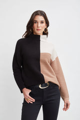 T-Tahari Three Tone Colorblock Sweater