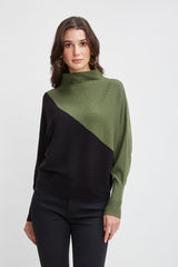 T-Tahari Asymmetric Colorblock Sweater