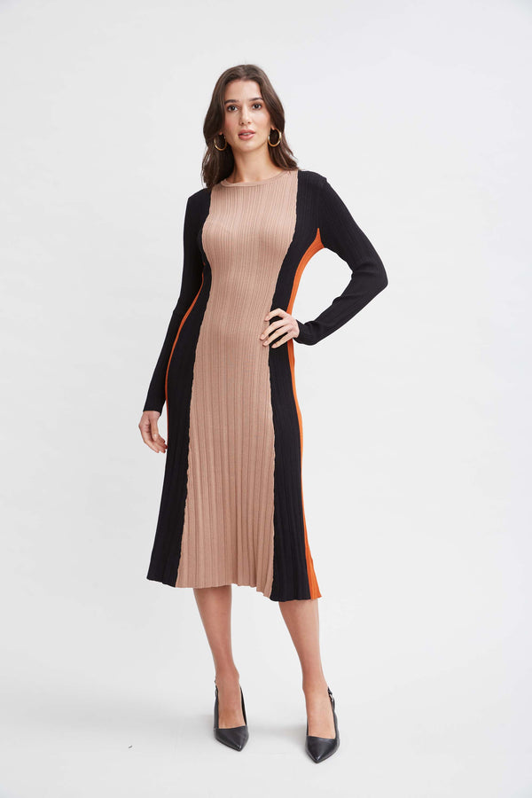 T-Tahari Color Block Sweater Dress