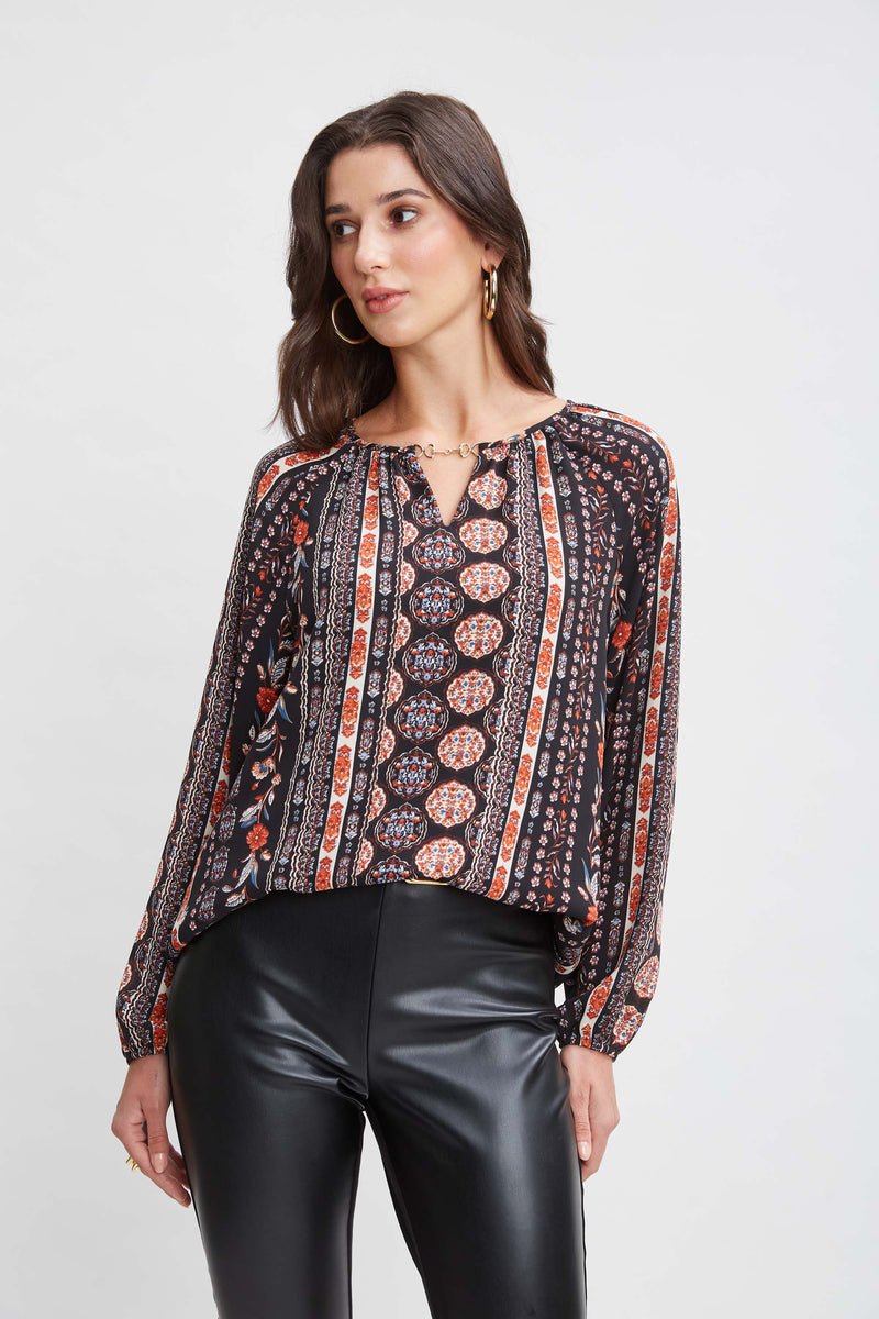 T-Tahari Garden Keyhole Shirt