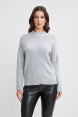 T-Tahari Mock Neck Rib Sweater