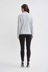 T-Tahari Mock Neck Rib Sweater