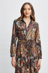 T-Tahari Paisley Midi Dress