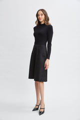 T-Tahari Vegan Suede Knit Dress