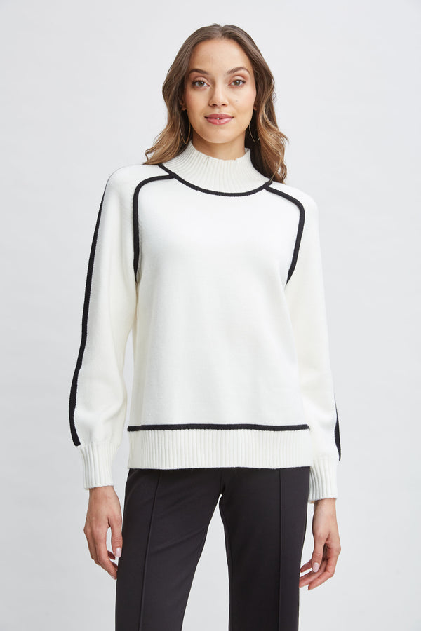 T-Tahari Contrast Trim Sweater