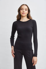 T-Tahari Rib Mesh Sweater