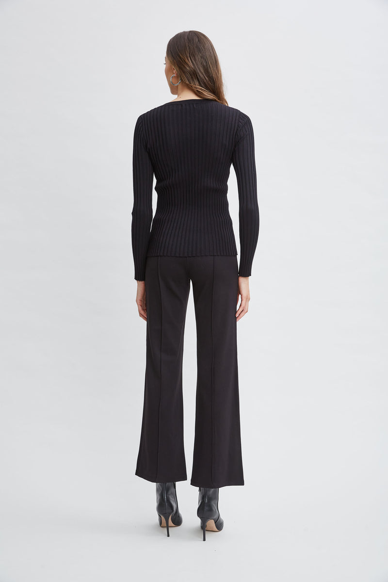 T-Tahari Rib Mesh Sweater