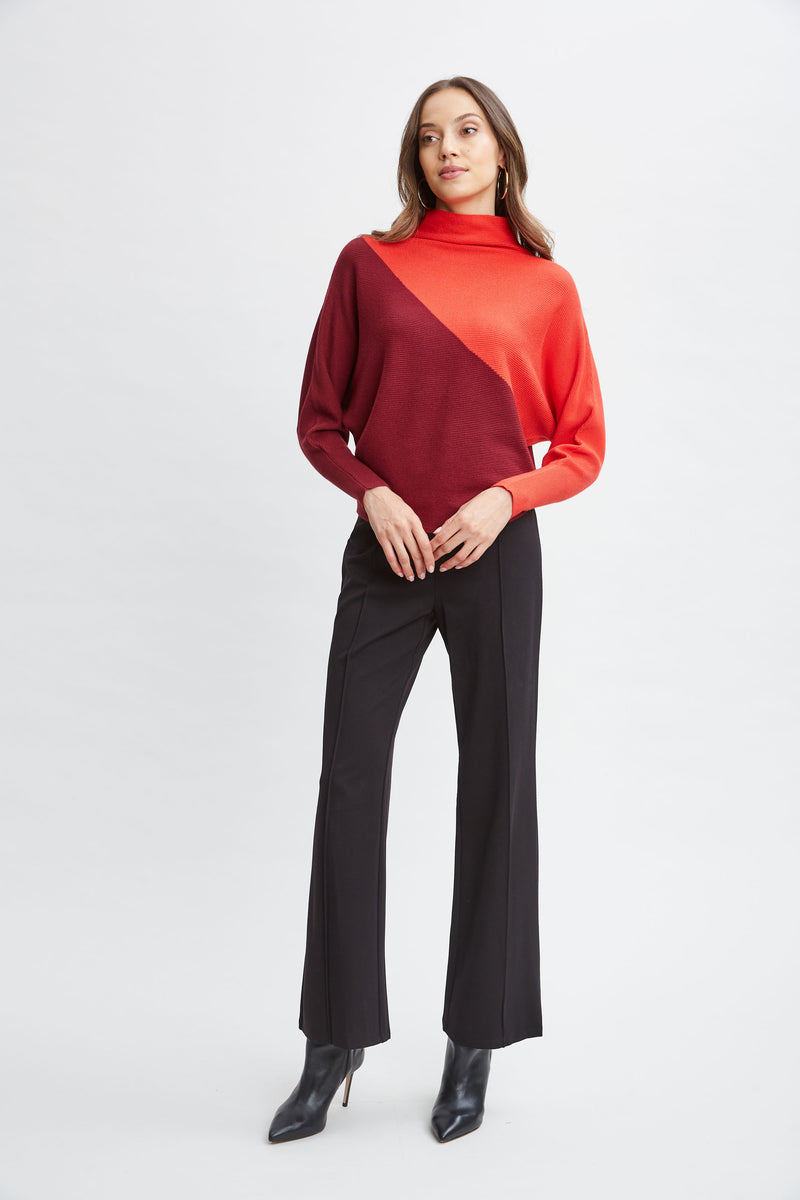 T-Tahari Asymmetric Colorblock Sweater