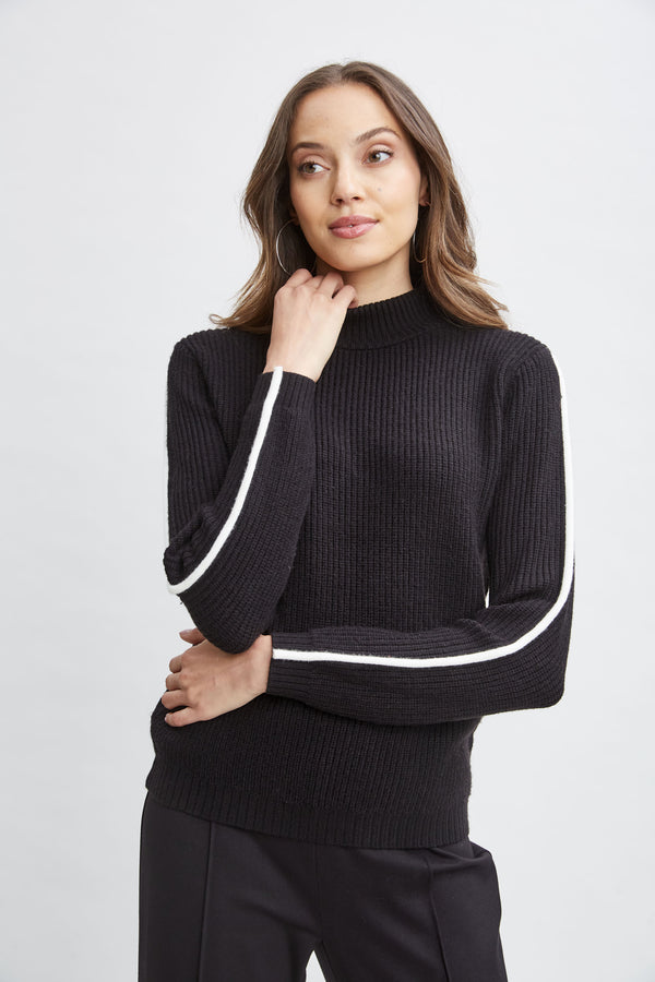 T-Tahari Stripe Sleeve Sweater