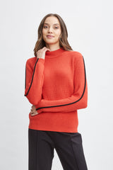 T-Tahari Stripe Sleeve Sweater