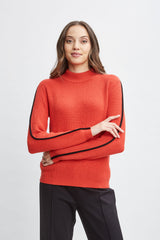 T-Tahari Stripe Sleeve Sweater