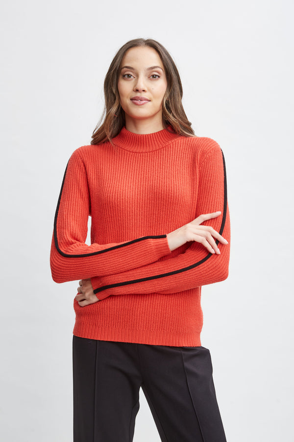 T-Tahari Stripe Sleeve Sweater