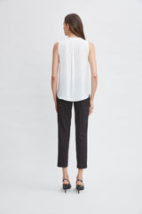 T-Tahari Sleeveless Split Neck Shirt