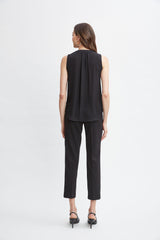 T-Tahari Sleeveless Split Neck Shirt