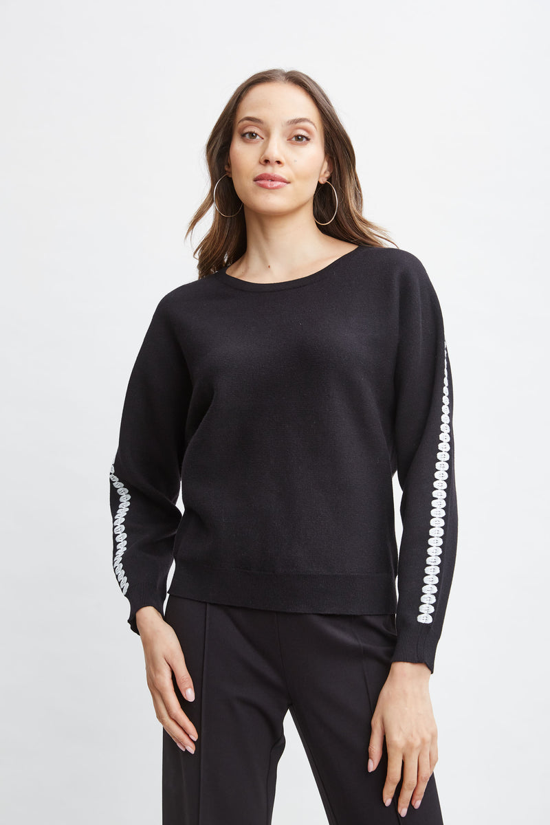 T-Tahari Stitch Sleeve Sweater