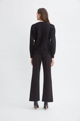 T-Tahari Stitch Sleeve Sweater