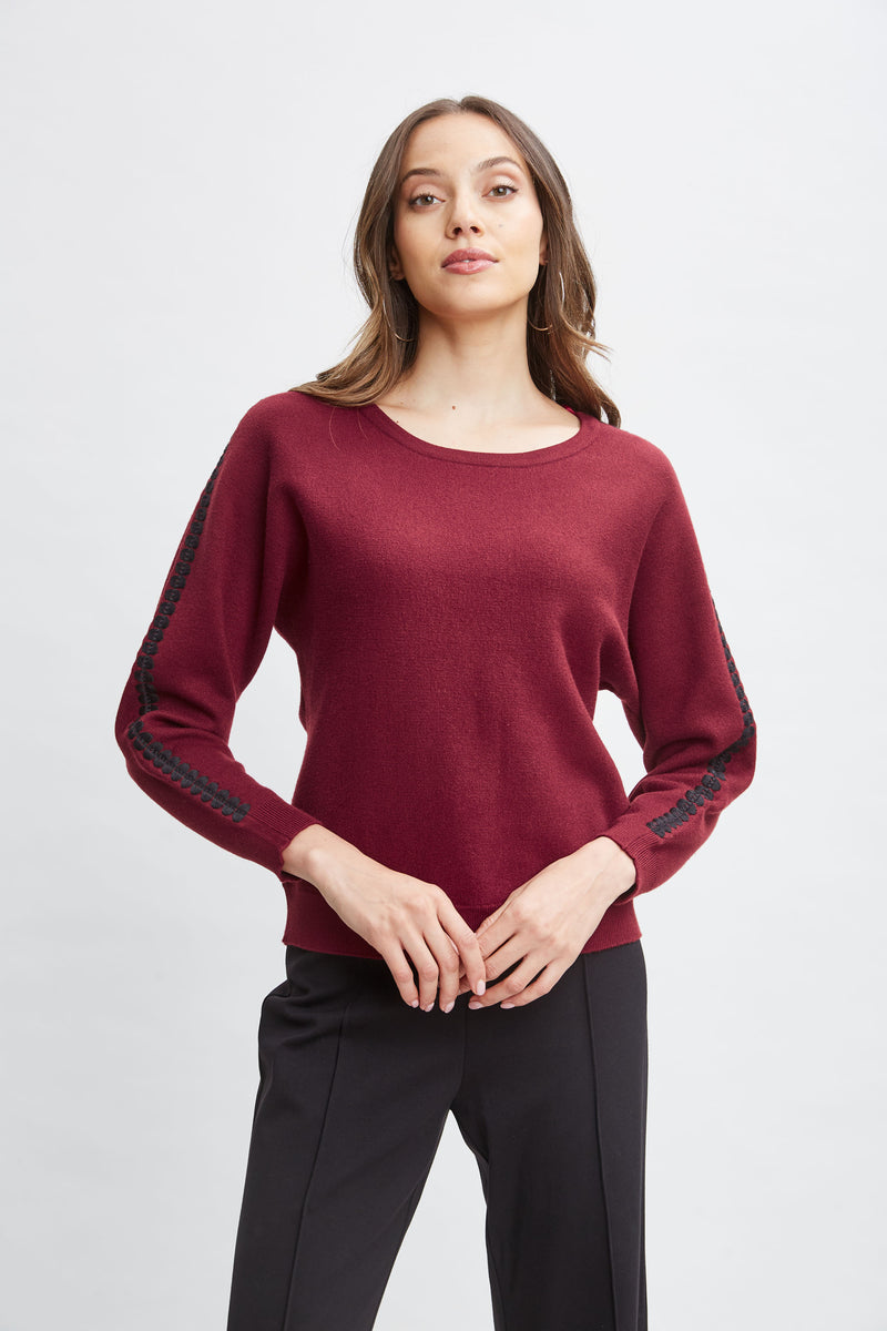 T-Tahari Stitch Sleeve Sweater