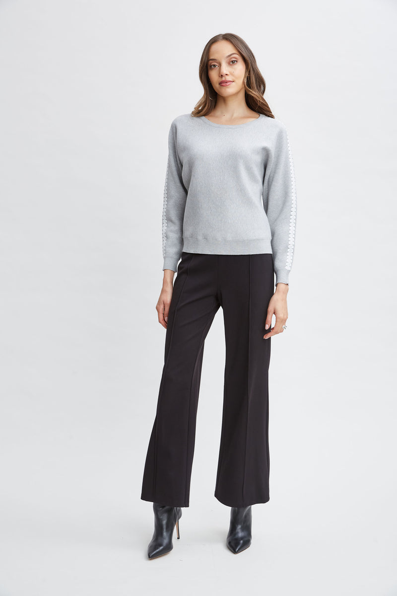 T-Tahari Stitch Sleeve Sweater