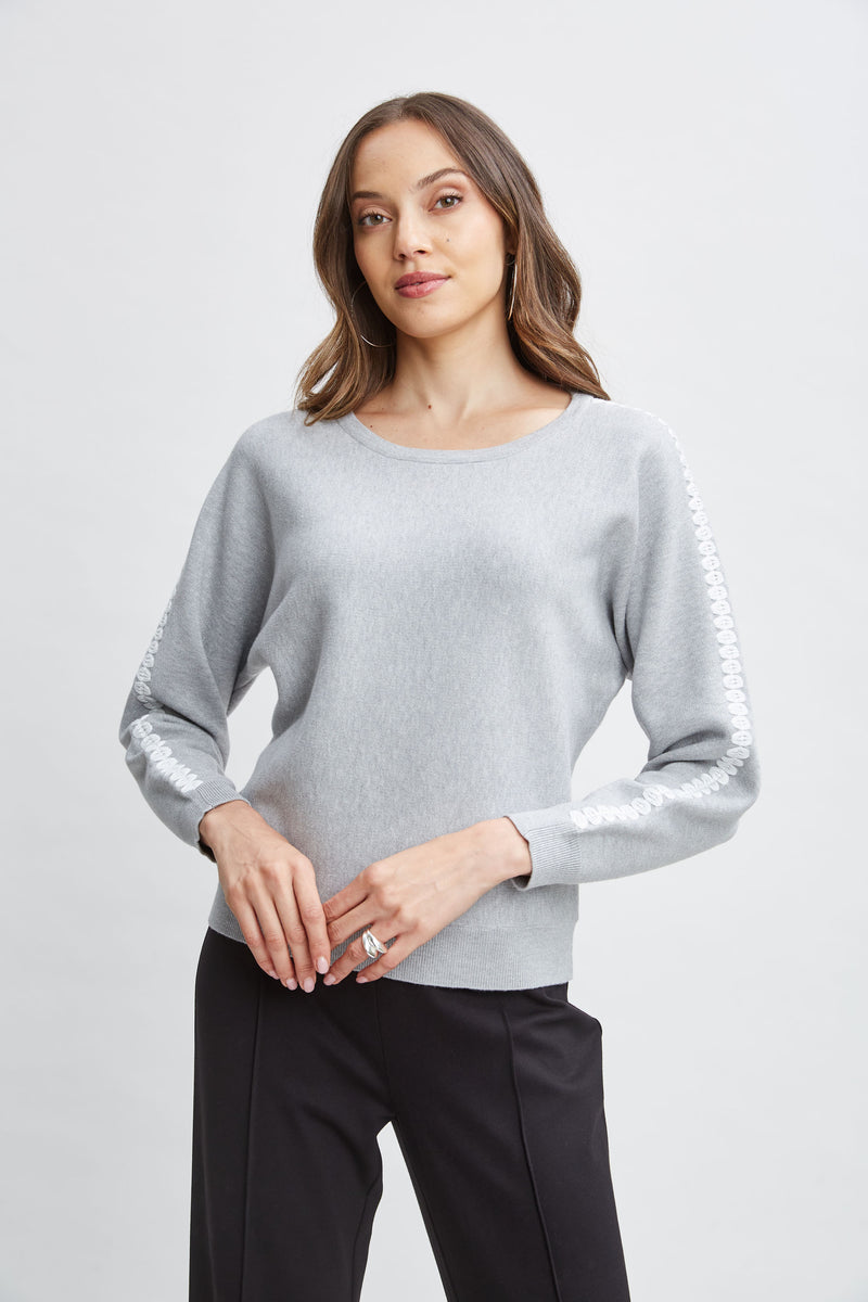 T-Tahari Stitch Sleeve Sweater