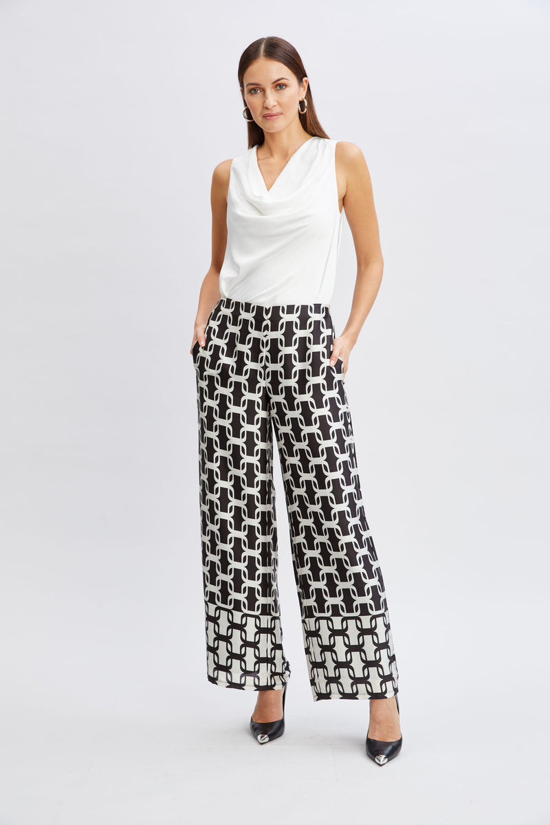 T-Tahari Geometric Chain Pant