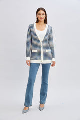 T-Tahari Plaid Cardigan