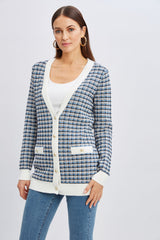 T-Tahari Plaid Cardigan