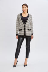 T-Tahari Plaid Cardigan