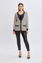 T-Tahari Plaid Cardigan