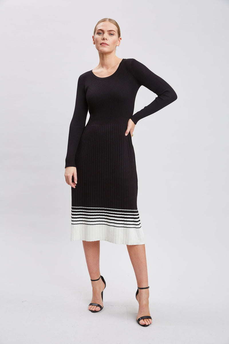 T-Tahari Stripe Hem Dress