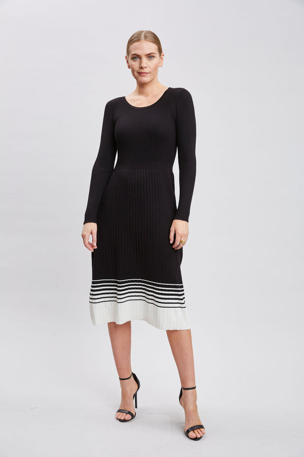 T-Tahari Stripe Hem Dress