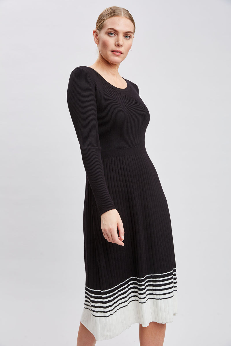 T-Tahari Stripe Hem Dress