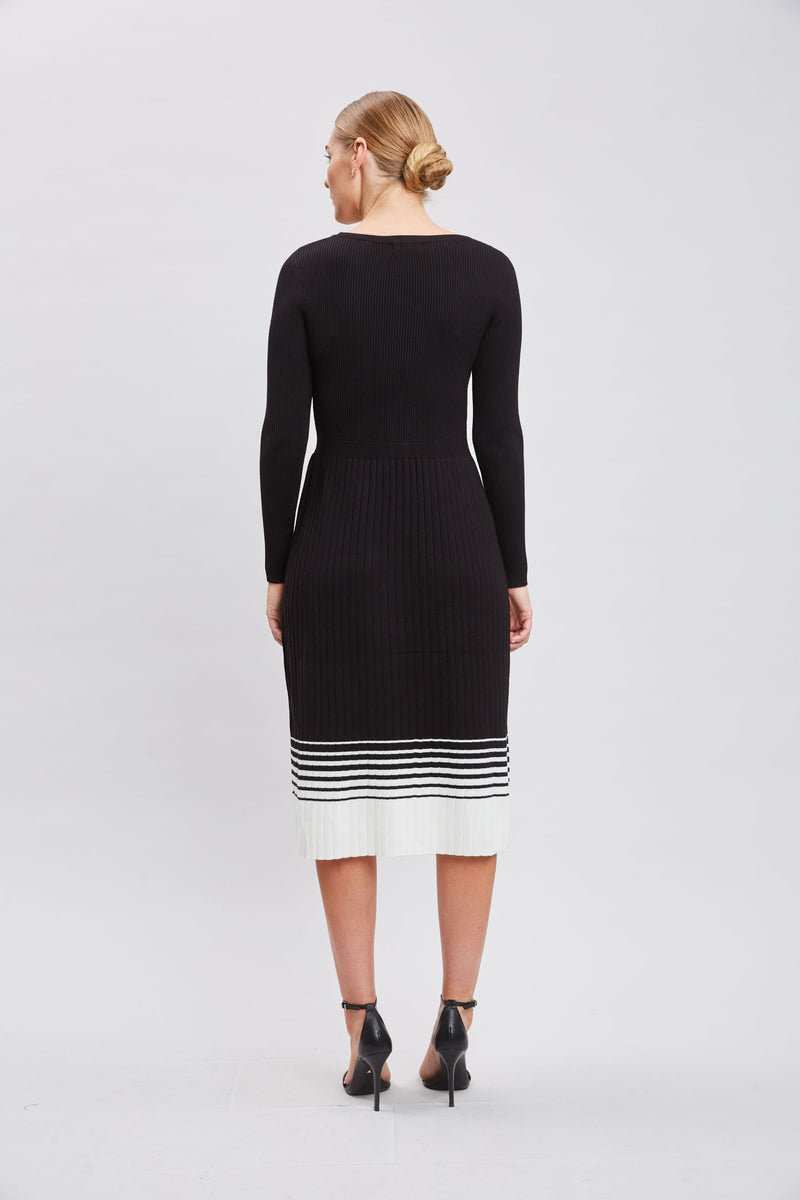 T-Tahari Stripe Hem Dress