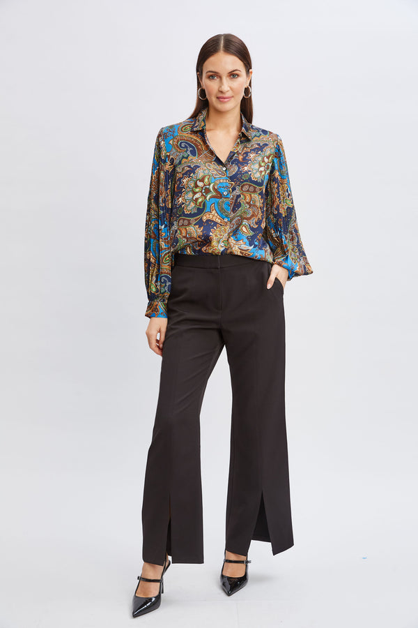 T-Tahari Royal Paisley Button Down